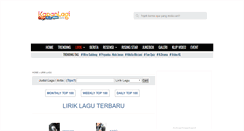 Desktop Screenshot of lirik.kapanlagi.com