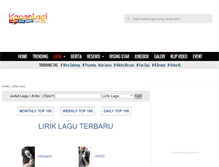 Tablet Screenshot of lirik.kapanlagi.com
